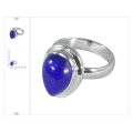 LAPIS LAZULI GEMSTONE NATUREL AVEC 925 ARGENT BEZEL SET RING GIFT JEWELERY